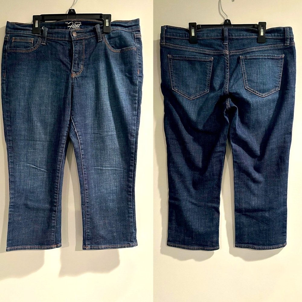 Old Navy The Flirt Crop Jeans Dark Wash 10